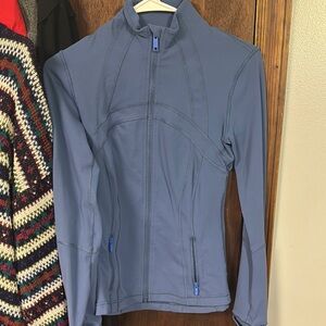 lululemon athletica Blue Sweatshirt with High Collar and Fitted Silhouette